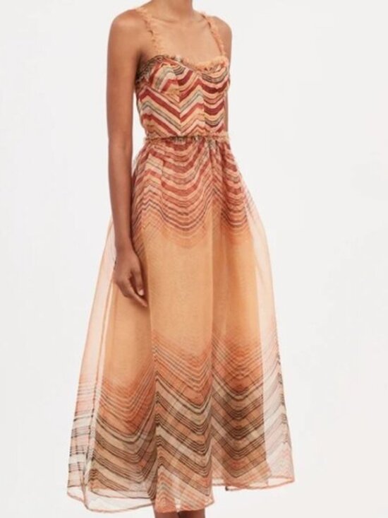 Ulla Johnson Dresses & Skirts - NWOT ULLA JOHNSON Gisele Silk Midi Cocktail Dress in Tierra XS $890.